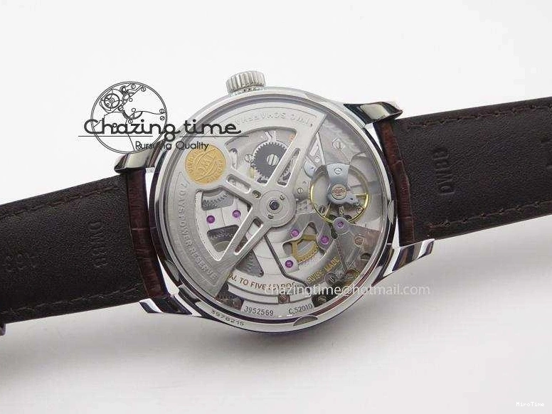 MIROTIME 0706 MoistureWicking Portuguese Real PR IW500704 ZF 1:1 Best Edition On Brown Leather Strap A52010 V 7311
